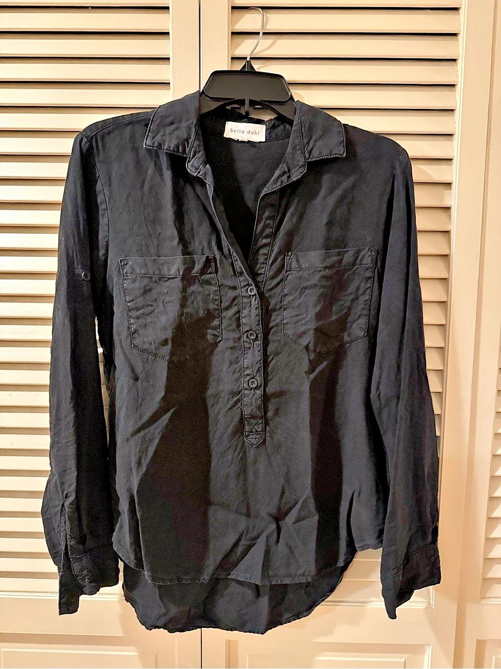 bella dahl Button Down Shirt Black XS
